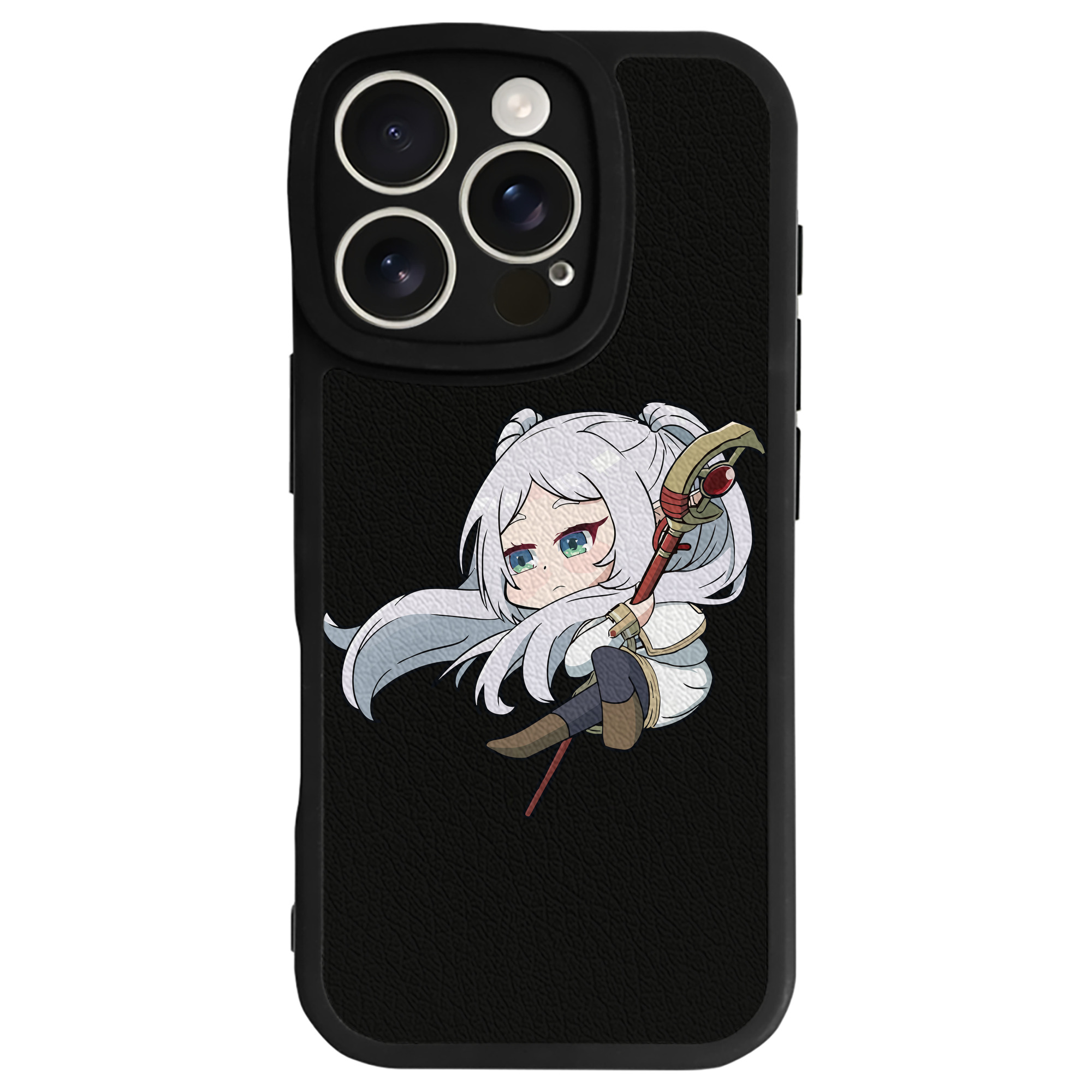 （画像用） 葬送のフリーレン Frieren 【iPhone 16シリーズ対応】シリコンスマホケース（レザー調） 材質：シリコン